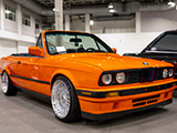 Orange BMW E30 Convertible at Wekfest