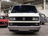 Front of White Volkswagen Vanagon
