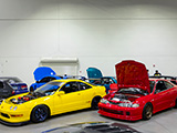 Yellow and Red Integra Type-Rs at Wekfest Chicago