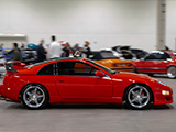 Red Nissan 300ZX leaving Wekfest Chicago