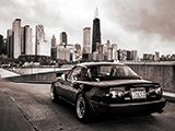 Black Mazda Miata on a Ramp at Navy Pier in Chicago