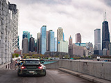 Widebody Porsche 911 against the Chicago Skyline