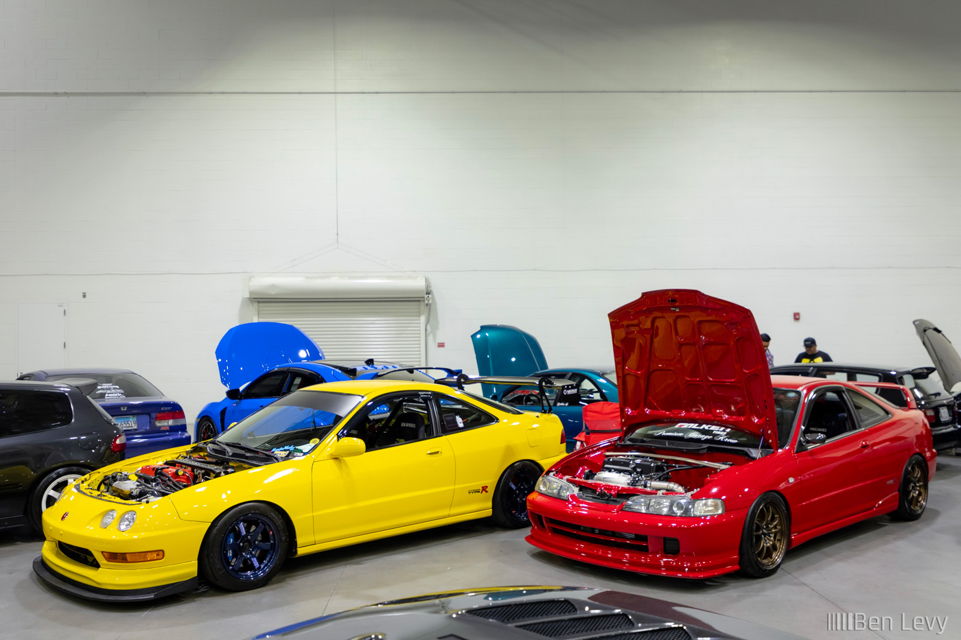 Yellow and Red Integra Type-Rs at Wekfest Chicago