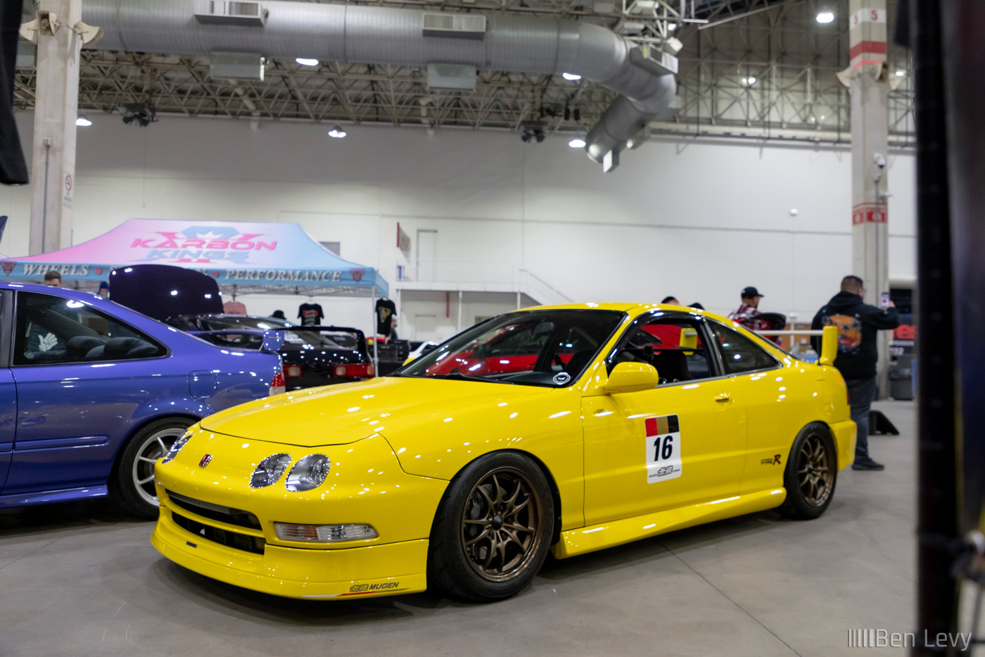 Yellow Acura Integra Type-R with Front Lip