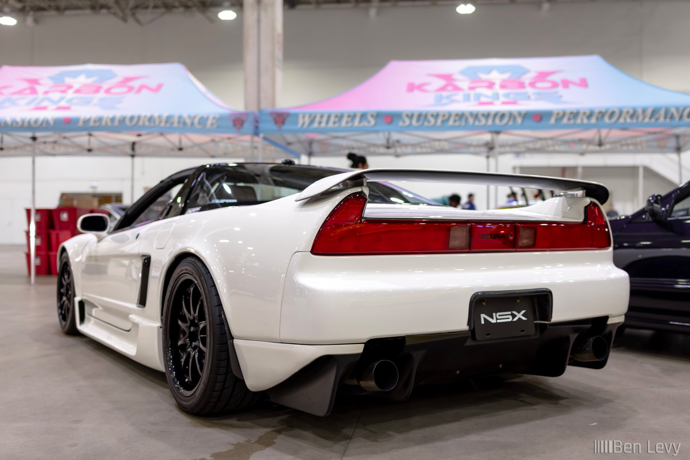 Rear Diffuser on Clean Acura NSX in White