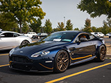 Blue Aston Martin Vantage at the British Car Festival