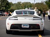 Rear of White Aston Martin GTS