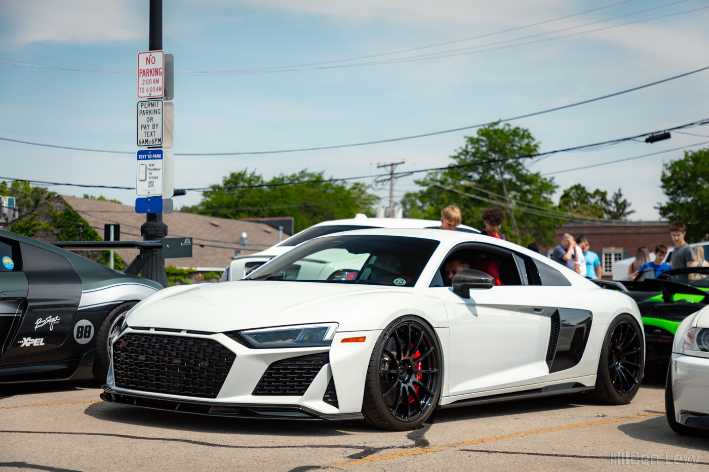 White Audi R8 V10 at the Burdi Functional Art Car Show