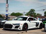 White Audi R8 V10 at the Burdi Functional Art Car Show