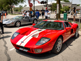 Looking Down on a Red Ford GT on a Street in Hinsdale