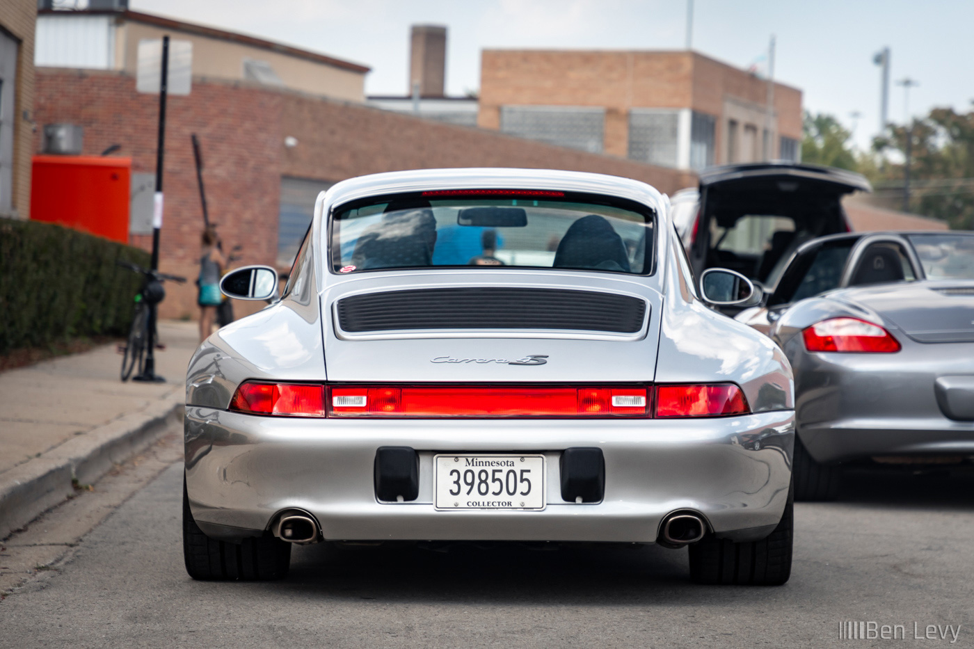 Rear of Silver Porsche 993 Carrera 4S