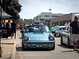 Front of Light Blue Porsche 911 Convertible at Checkeditout