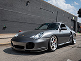 Silver Porsche 911 Turbo at Checkeditout 2024