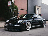 Black Porsche 911 on Bronze Wheels