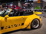 RWB Logo Door of Yellow Porsche 911