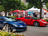 Ferrari 296 and 458 at Festa Ferrari in Burr Ridge