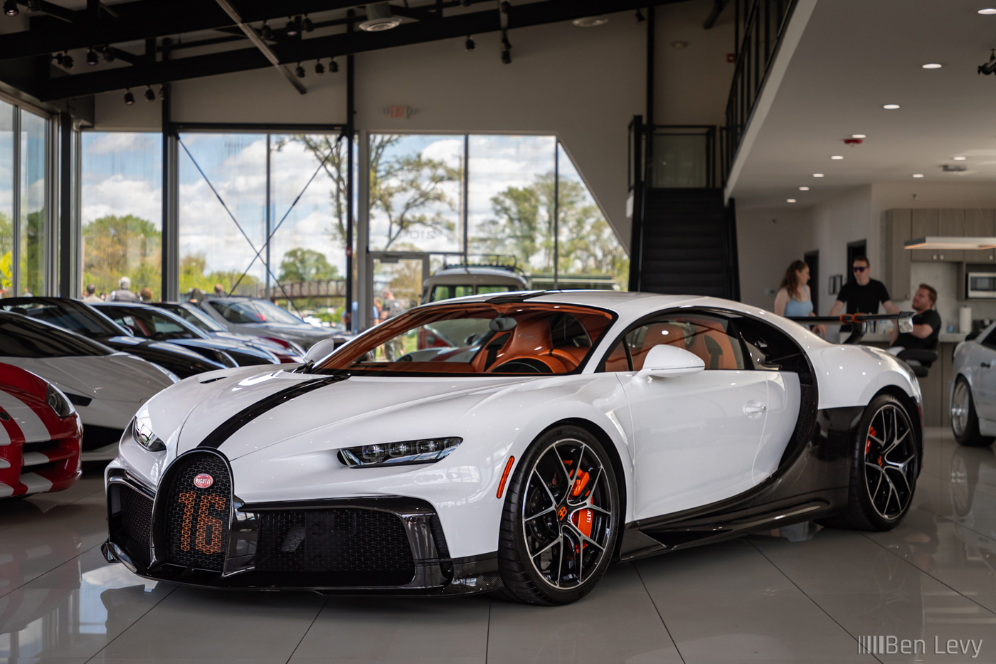 White Bugatti Chiron Pur Sport at Chicago Motor Cars