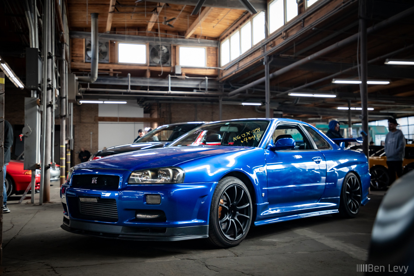 Newly Imported Bayside Blue R34 Skyline at Cars and Coffee in Chicago