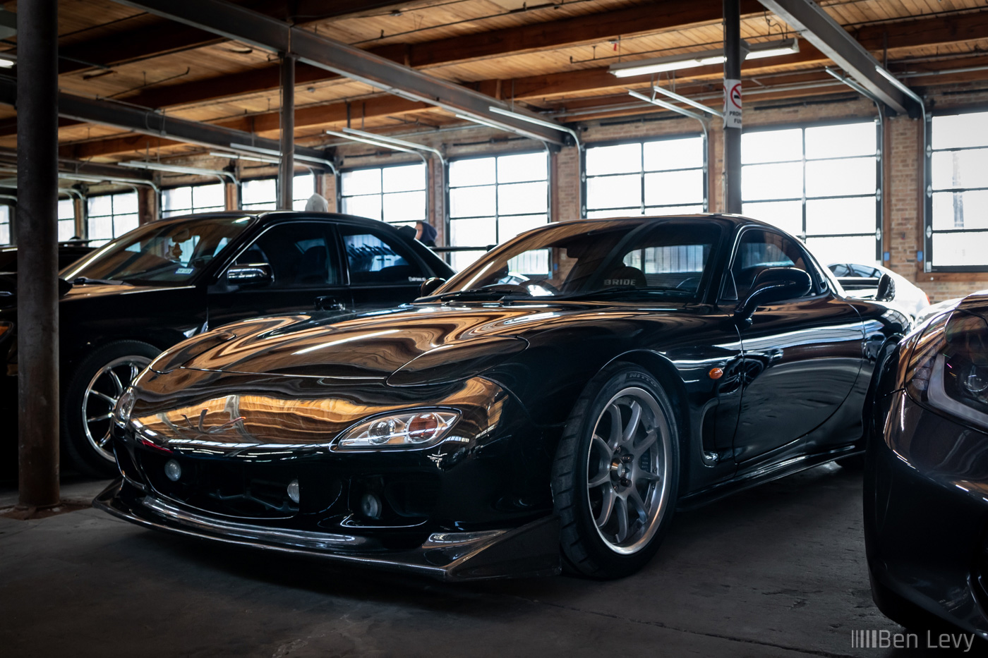 Black JDM Mazda RX-7 at The Outfit in Chicago