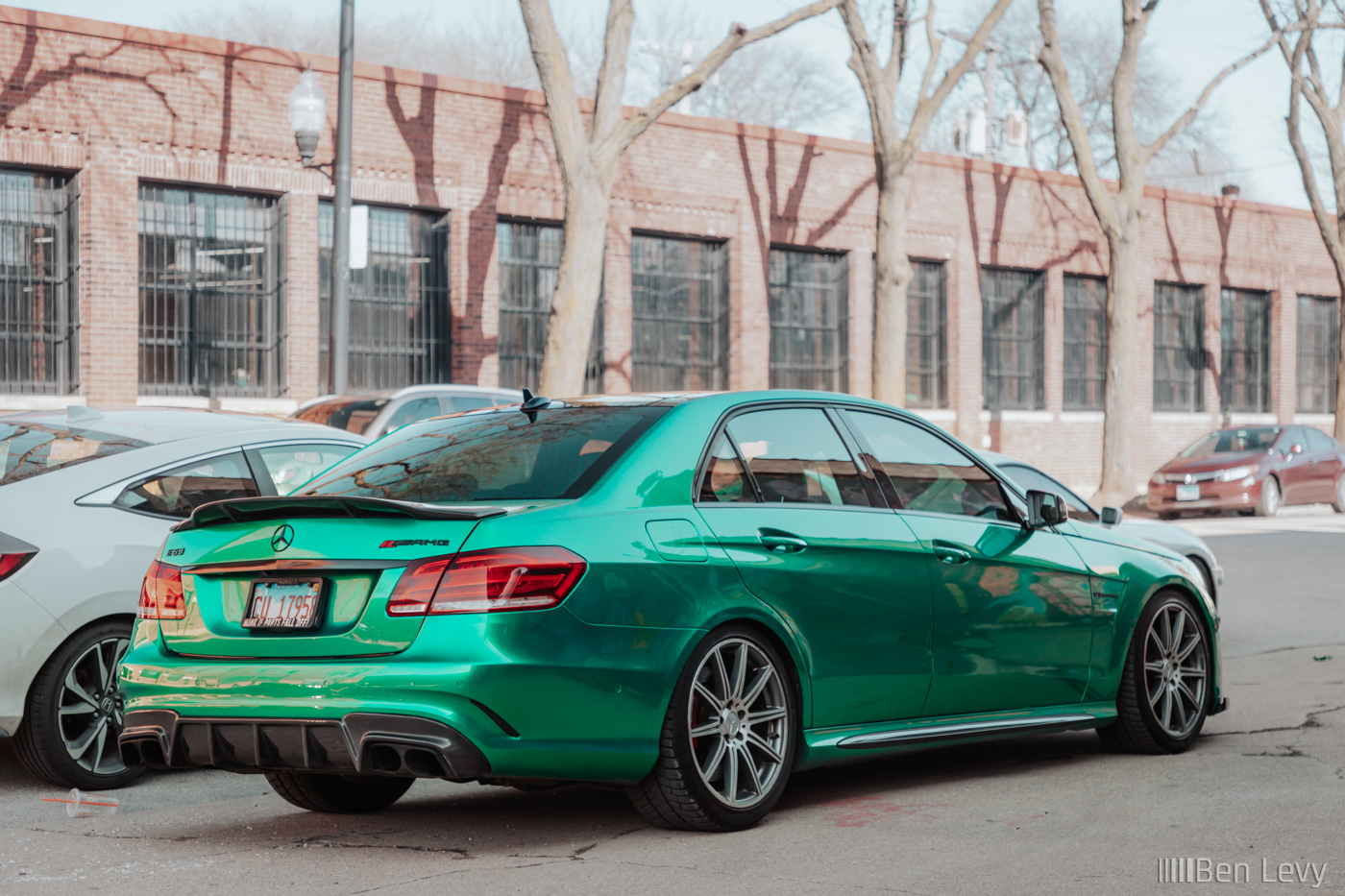 Green Wrap on Mercedes-Benz E63 AMG S in Chicago