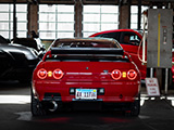 Rear End of Red R32 GT-R at a Cars and Coffee in Chicago