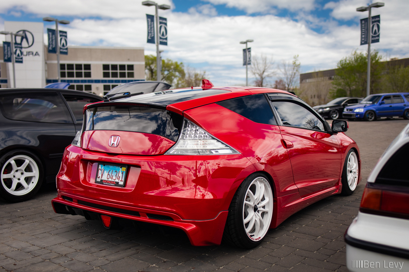 Clear Tail Lights on Red Honda CR-Z