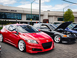 Red CR-Z and Black Civic Hatchback in Chicago