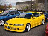 Yellow DC2 Acura Integra with JDM Front