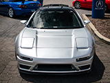 Looking Down on a Silver Honda NSX in Chicgao