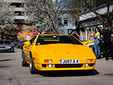 Yellow Lotus Esprit at a Spring Car Meet in Oak Park