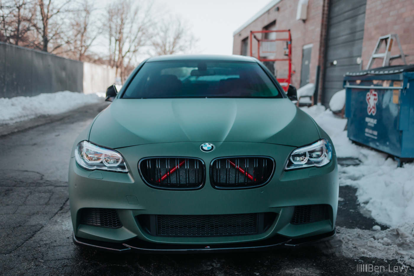 F80 BMW with Matte Green Wrap