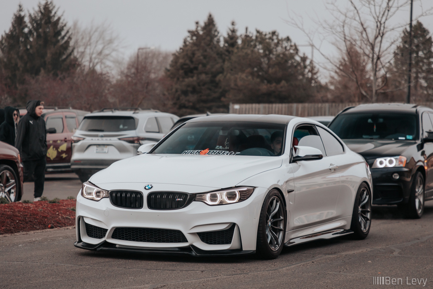White BMW M4 at Car Meet in Buffalo Grove