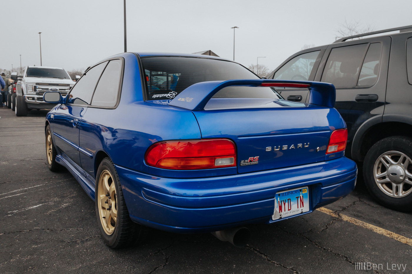 Blue Subaru Impreza RS at Car Meet in Buffalo Grove