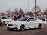 White F82 BMW M4 with Widebody