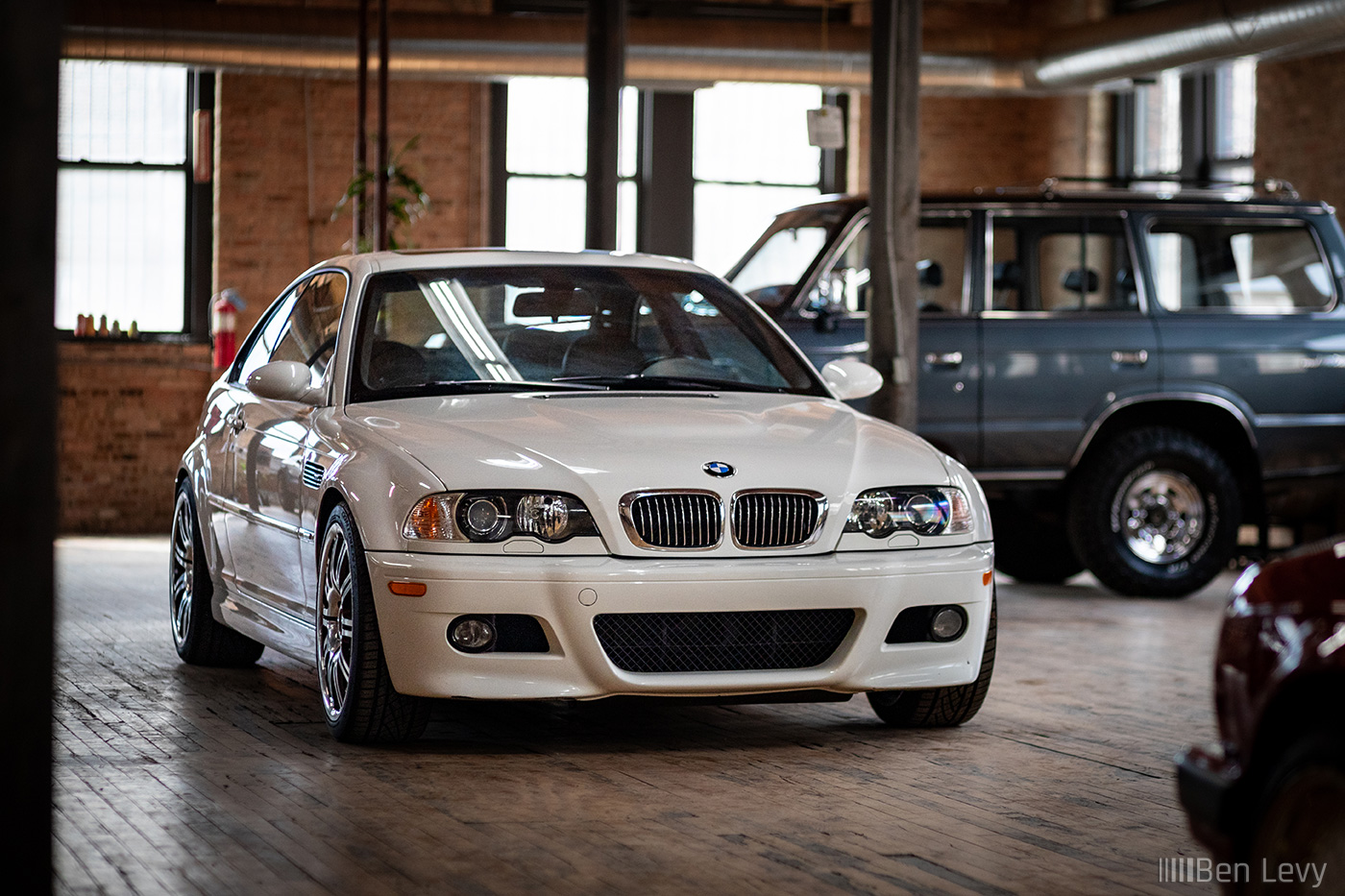 Clean White E46 M3 on Display at The Outfit in Chicago
