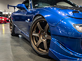 Bronze TE37 Sage Wheels on Blue FD3S RX-7