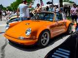 Orange Porsche 911 by Singer at Burdi Father's Day Car Show