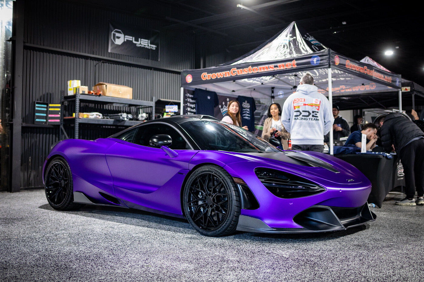 Purple McLaren 720S at Crown Customs