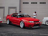 A Red R32 Nissan Skyline GT-R at Iron Gate Motor Condos Cartoberfest