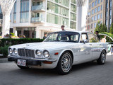 White Jaguar XJ at a Car Meet in Chicago