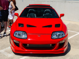Front of Red Toyota Supra at Cars at Lincoln Common