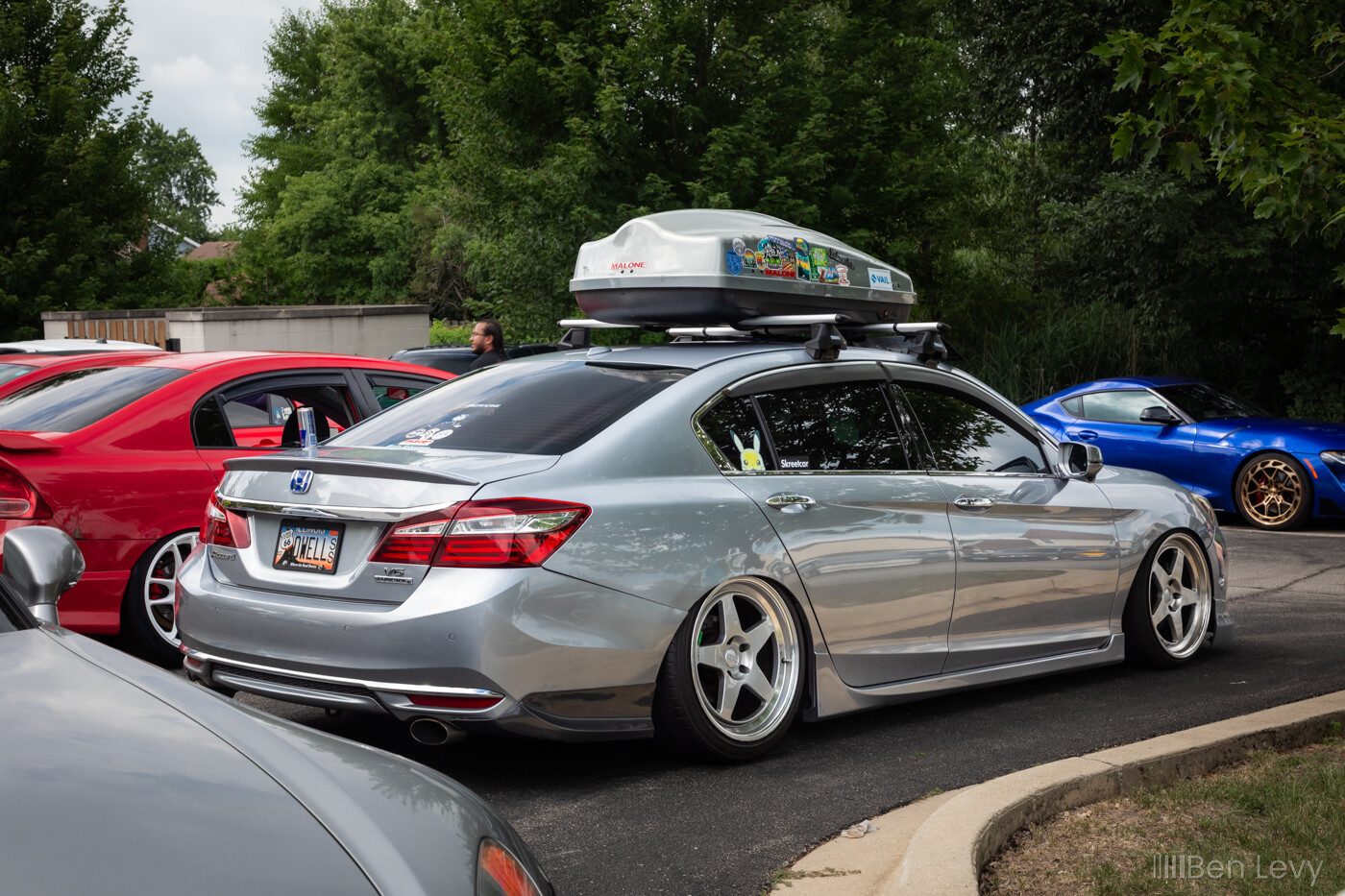 Bagged Silver Honda Accord V6