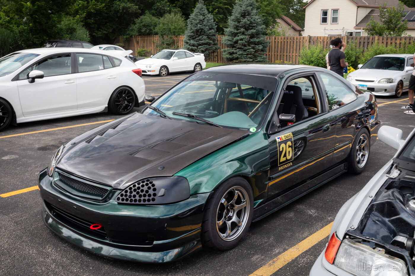 Gutted Green Honda Civic Coupe