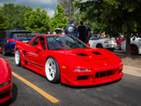 Red Acura NSX on White TE37 Wheels