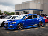 Blue WRX STI with Rays Wheels and Graphics