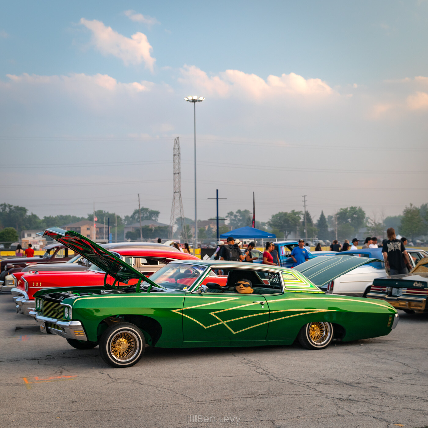 Green Lowrider Chevy Caprice at FuelFest Chicago