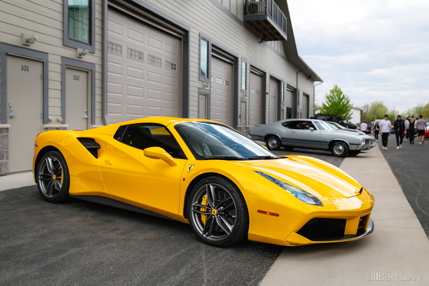 Yellow Ferrari 488 GTB at Fiesta Fest in Naperville