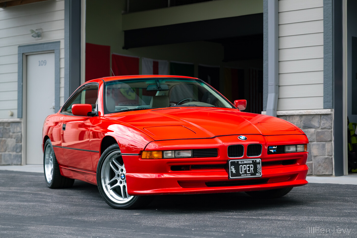 Red BMW 850 Ci at Iron Gate's Fiesta Fest