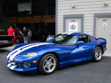 Blue Dodge Viper GTS with Racing Stripes