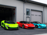 McLaren and Ferrari Supercars with Left Lane Drive